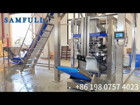 Samfull 15kg ice tube vffs vertical flow bagging machine, 15kg ice filiing bagging machine#ice
