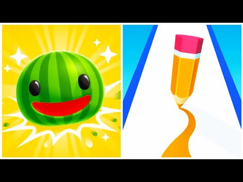 Color Pencil Run 3D vs Melon Slime Hero - (Satisfying All Levels Gameplay 2024)