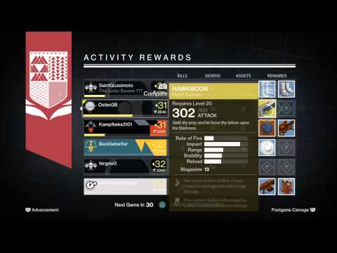DESTINY HAWKMOON DROP RUMBLE MATCH
