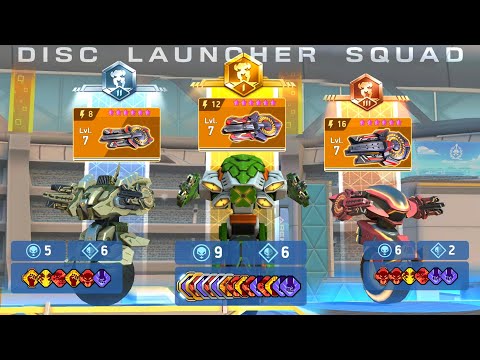 Disc Launcher Squad - Slingshot Killshot Nomad - Mech Arena