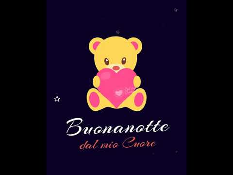 Buonanotte dal mio cuore. Video e GIF Animata con orsacchiotto