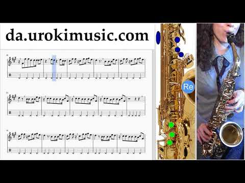 Lær At Spille Saxofon (Alt) Shakira - Me Enamoré Lektioner Sange Del#2 um-i246