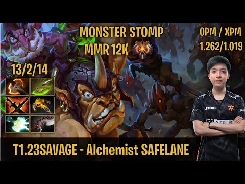 Dota 2 – Guide T1 23Savage in SAFELANE with ALCHEMIST 12K MMR – OPM MAX Fast FULL Build - Meta 7.28c
