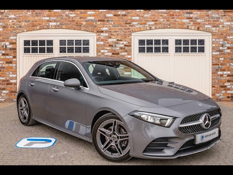 2019/19 MERCEDES-BENZ A200 AMG LINE PREMIUM FOR SALE IN MOUNTAIN GREY METALLIC WITH  BLACK LEATHER