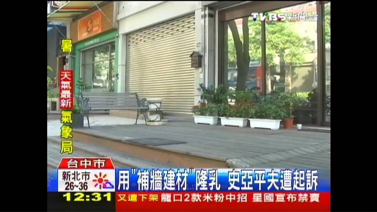 用「補牆建材」隆乳 史亞平夫遭起訴