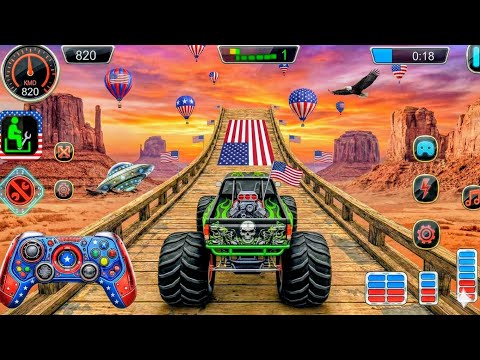 Monster Truck Mega Ramp Stunt Game: Best Car Stunt Game for Android 2025