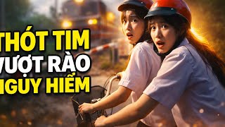 Thót tim cảnh 2 nữ sinh vượt rào chắn đường sắt trước đoàn tàu đang tới - Báo Sài Gòn Giải Phóng