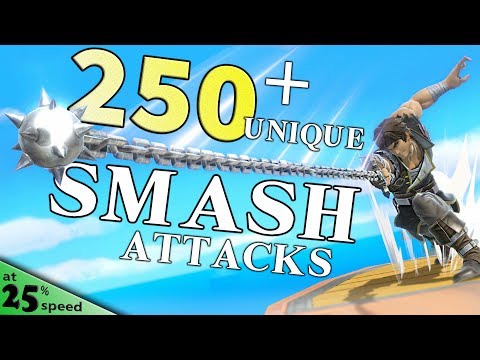 Super Smash Bros. Ultimate: 250+ Unique SMASH ATTACKS In Glorious Slow Motion (all 74 fighters)