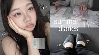 slice of life  . ݁˖ | recent makeup, grwm, remnants of summer, out w/friends, sticker diary