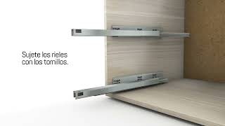 Instalación Rieles cajón oculta - cierre suave Venetto | Los Retales