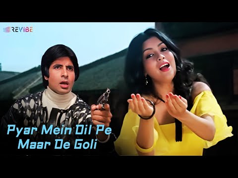 Pyar Mein Dil Pe Maar De Goli (Lyric Video) | Kishore Kumar, Asha Bhosle | Amitabh, Parveen | Mahaan