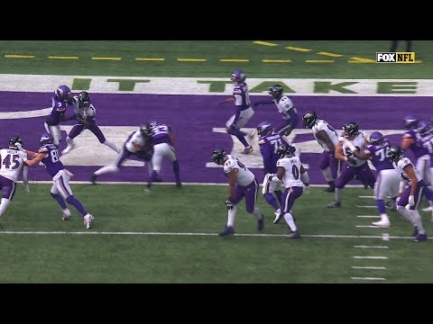 Aaron Jones punches it into the endzone