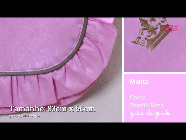 Manta Coroa Brasão Rosa | Ref: 53787