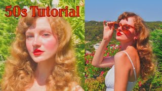 50s Get Ready for Hot Summer Days (Vintage hair and make-up tutorial)