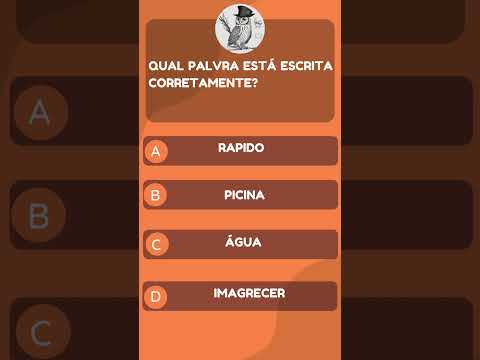 PICINA OU ÁGUA QUAL PALAVRA ESTÁ CORRETA?  #quiz #português