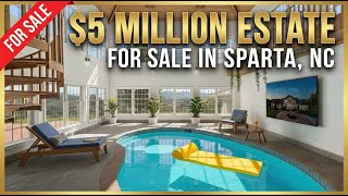 Sparta, NC Mountain Estate — Two Primary Suites + Indoor Pool Atrium + Showcase Garage