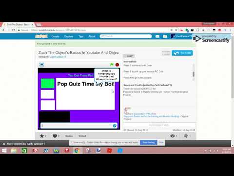 Zach The Object's Basics In Youtube And Objects Playthrough
