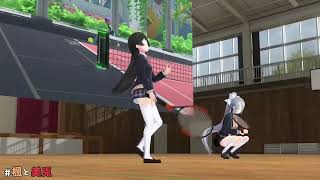 Mito & Kaede vs CPU in Tennis again
