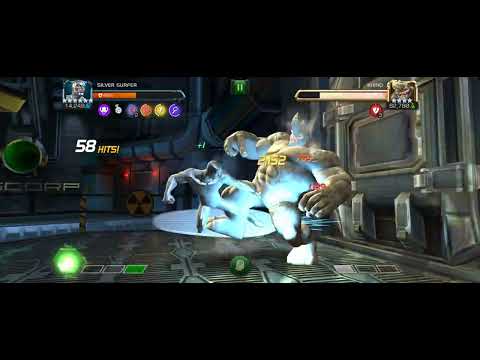 mcoc silver surfer 6star rank 2 low SIG w galan synergy great power (2nd sp3 activ buff)