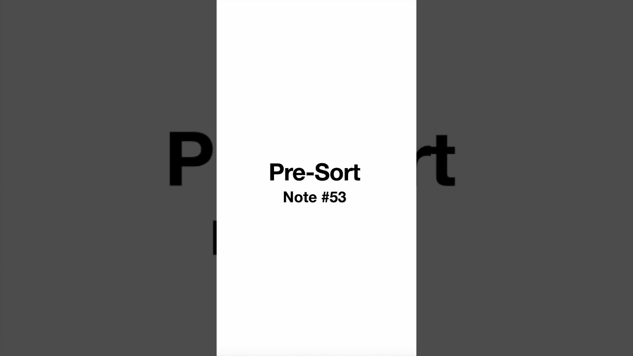 Pre-Sort Trick 🔀 (Solve Problems Faster!)