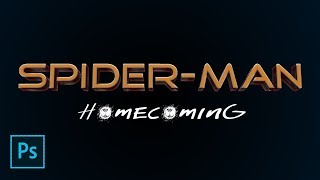Spider-Man Far From Home Title Template - Photoshop Tutorial