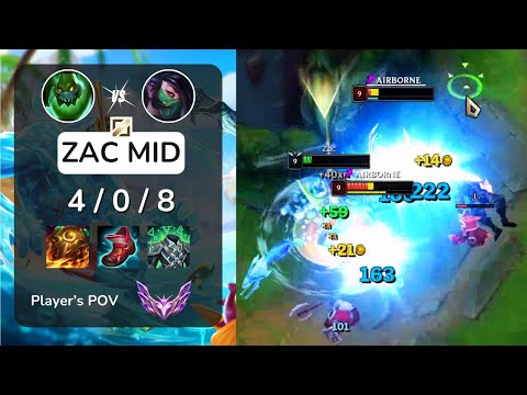 ZAC MID vs AKALI - Playing for the win conds - Master soloQ