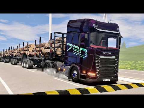 Trucks vs Speed Bumps 20k SUBSCRIBER SPECIAL | BeamNG Drive - Long Video |🤜 Truck &Too