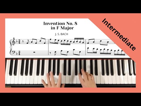 J. S. BACH  - Invention No. 8 in F Major, BWV 779 (Intermediate level)