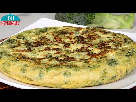 TORTILLA DE BRÓCOLI CON QUESO. Saludable y deliciosa es una receta fácil y rápida - Loli Domínguez