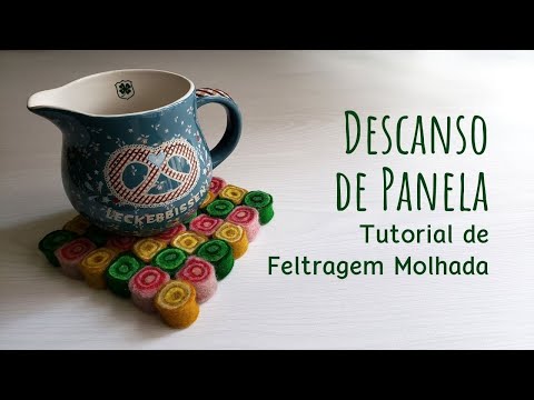 Wet Felting Tutorial - Trivet - Discs