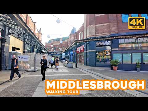 Middlesbrough Town Centre | 4K Walk