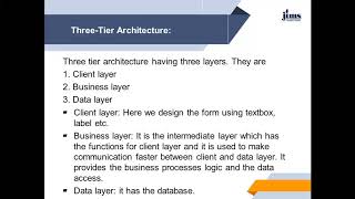 Two tier and Three Tier Architecture