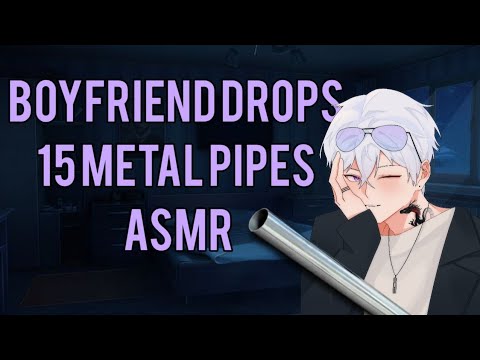 Soft Boyfriend tucks you into bed before dropping 15 metal pipes ASMR