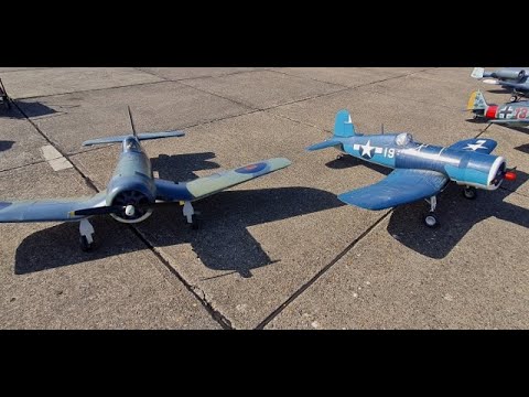 P-47 THUNDERBOLT & F4U CORSAIRS RC WARBIRDS DISPLAY - DEANO  DUXFORD IWM - 2022