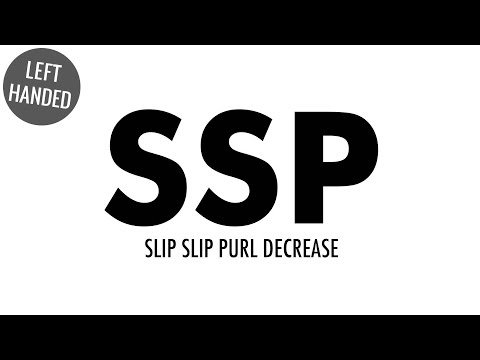 Slip Slip Purl Decrease Ssp Knitting Decrease Left Handed