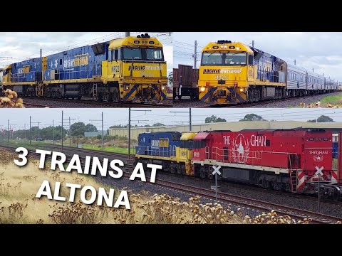 NR94 Long End Leading Interstate Freight + 9322 Leading The Overland