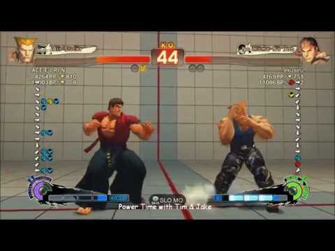SSF4 AE: 2012 - ACE E I RI N (Guile) vs ekusiru (Ryu) - Xbox Live Match