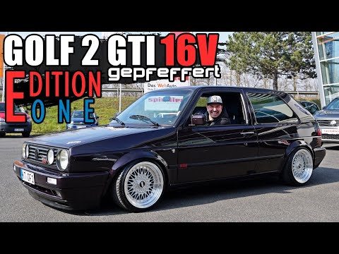 Youngtimer mit GEPFEFFERT KW V3 / GOLF 2 GTI 16V Edition one