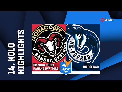 14. kolo: HC MONACObet Banská Bystrica - HK Poprad 3:0 (2:0, 1:0, 0:0)