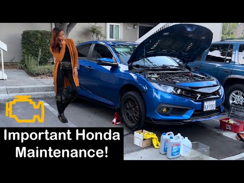 How to Change COOLANT for HONDA Civic 10th Gen Flush & Bleed Procedure 1.5L Turbo DIY 2016-2021