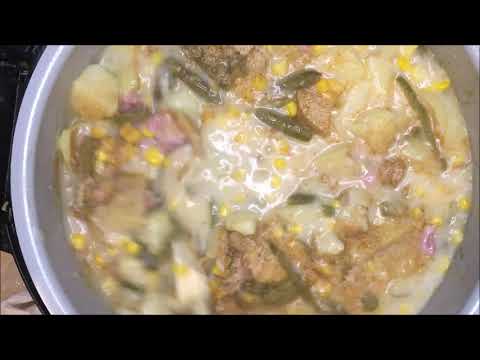 Ham Potato Chowder Soup in the Ninja Foodi pressure cook instant pot recipe