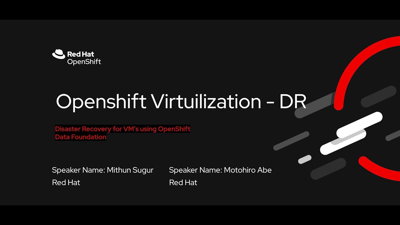OpenShift Virtualization - Virtual Machines Disaster Recovery with Openshift Data Foundation (ODF)