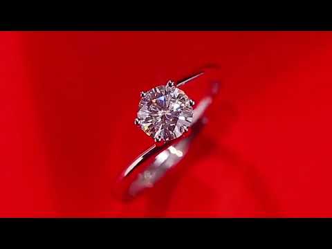 ROUND CUT 1.00 CT DIAMOND TENSION ENGAGEMENT RING by Evani Naomi