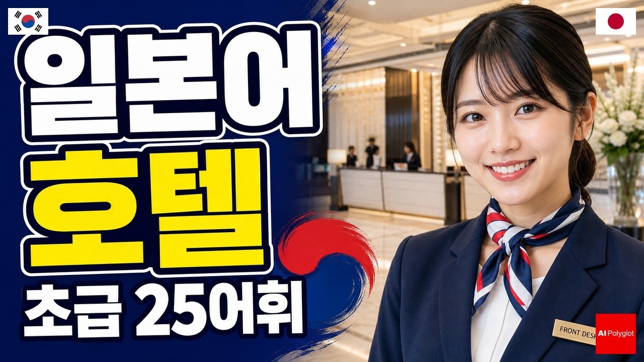 일본어 호텔 초급 회화 | 왕초보 | 흘려듣기 | 수면학습 | 자주 쓰는 표현 | 자연스러운 말투 | 호텔 예약 | 체크인 | 일상 회화