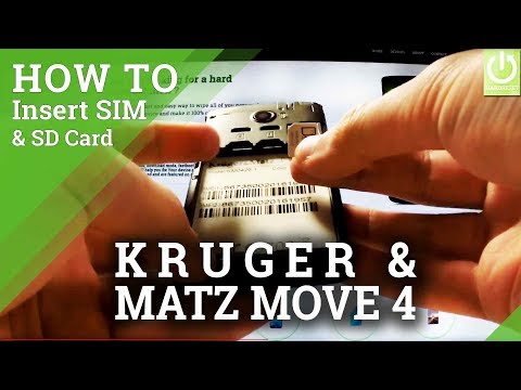 How to Insert SIM & SD in KRUGER & MATZ Move 4 - Set Up SIM Card
