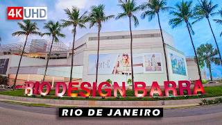 Inside an Elite Mall in Rio 🇧🇷 Rio Design Barra Walking Tour 【 4K UHD 】