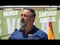 Brutal discurso completo de Santiago Abascal en Murcia: 