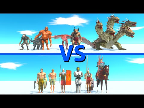 FANTASY Team vs ANCIENT HUMANS Team - Animal Revolt Battle Simulator