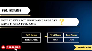 SQL interview Question: How to split first name and last name from a full name in SQL?