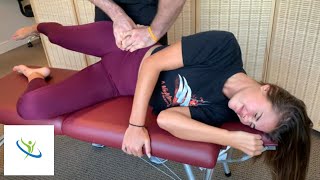College Tennis Player Gets Chiropractic Adjustment Loud Crack For Hip Pain